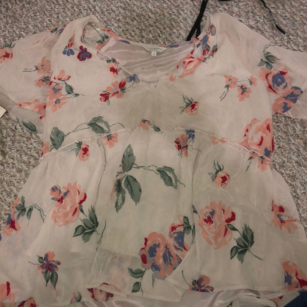 Lucky brand dressy/casual flowy short sleeve
